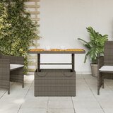  Vrtni stol sivi 90 x 55 x 71 cm od poliratana i bagremovog drva | shoptok.hr