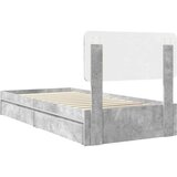  Krevet s od storage Betonski sivi 75 x 190 cm Konstruirano drvo | shoptok.hr