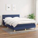 The Living Store Box spring postelja z vzmetnico moder 140x190 cm blago - Box Spring Postelja, (21514619) Cene