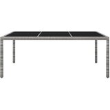  Vrtni blagovaonski stol sivi 200 x 150 x 74 cm od poliratana | shoptok.hr