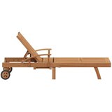 Ležaljka za sunčanje Smeđa 195 x 59 x 78 5 cm Čvrsto teak drvo - bez stola | shoptok.hr