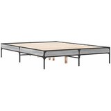  Okvir za krevet boja hrasta 120x190cm konstruirano drvo i metal Siva 120 x 190 cm | shoptok.hr