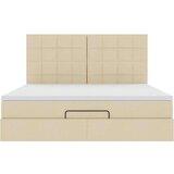 vidaXL Otomanski krevet s madracem i LED krem 160x200cm tkanine | shoptok.hr