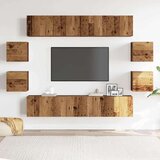  8-dijelni zidni set TV ormarić konstruirano drvo | shoptok.hr