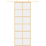  Drsna vrata zlata 76x205 cm prozorno ESG steklo in aluminij, (20983324) | Shoptok.si