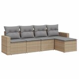  5-dijelni vrtni set sofa s jastucima bež od poliratana | shoptok.hr