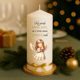  Adventna sveča z verzom, angelčkom in pentljico ADVSV 10 a | Shoptok.si