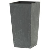 Prosperplast saksija kvadratna visoka reljefna - tamno siva 425U / 22×22×42 cm Cene
