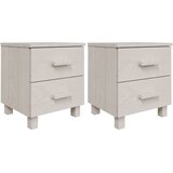  Noćni ormarići HAMAR 2 kom bijeli 40 x 35 x 44,5 cm od borovine | Eponuda.ba