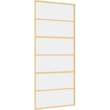 vidaXL Drsna vrata zlata 90x205 cm prozorno ESG steklo in aluminij, (20983212) | Shoptok.si