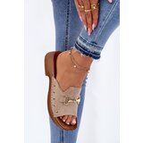 Inblu Ladies Suede Slides Beige | Shoptok.si