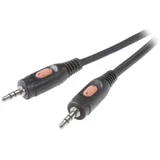 JACK audio priključni kabel [1x JACK utikač 3.5 mm - 1x JACK utikač 3.5 mm] 10 m crn