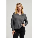 Marisse Women's Sweatshirt Z-Bl-4505 Grey Mel Cene