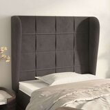 vidaXL Vzglavje z ušesi temno siv 93x23x118/128 cm žamet | Shoptok.si