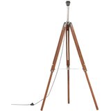  Podna svjetiljka s tronošcem medeno-bijela od tikovine 141 cm | shoptok.hr