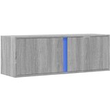 vidaXL Stenska TV omarica z LED lučkami siva sonoma 100x31x35 cm | Shoptok.si