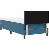  Krevet sa uzglavljem i madracem &amp LED Tamnoplava 90x200 cm Baršun | shoptok.hr