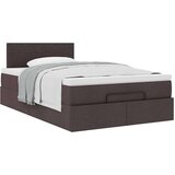  Okvir za krevet s madraca tamnosmeđi 120x190 cm od tkanine | shoptok.hr