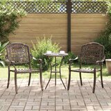  Vrtna stolica 2 pcs Bronzana 55 x 56,5 x 91cm Aluminij | shoptok.hr