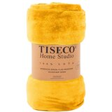 Tiseco Home Studio Oker žuti mikropliš pokrivač za krevet za jednu osobu 150x200 cm Cosy - Cijene