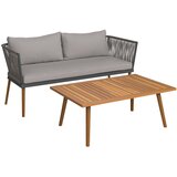 Ambia Garden VRTNI SET železo barve akacije siva, črna, barve akacije | Shoptok.si