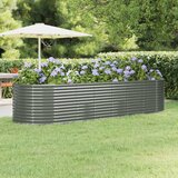 vidaXL Visoka greda iz prašno premazanega jekla 322x100x68 cm siva Cene