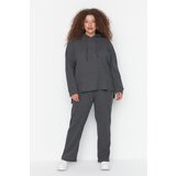 Trendyol Curve Anthracite Hooded Knitted Bottom-Top Set | Shoptok.si