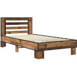  Okvir kreveta s uzglavljem Staro drvo 80 x 200 cm | shoptok.hr