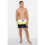 Trendyol Swim Shorts - Yellow - Colorblock