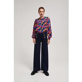 Marisse Wide Leg Jeans With Decorative Buttons, Navy Blue Cijene