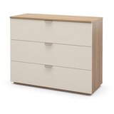 Marckeric Krem/u prirodnoj boji komoda u dekoru hrasta 100x80x40 cm Dennis – | shoptok.hr