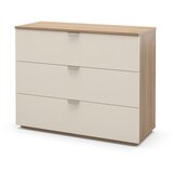 Marckeric Kremno bela komoda v hrastovem dekorju 100x80x40 cm Dennis – | Shoptok.si