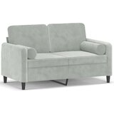 Dvosjed s ukrasnim jastucima svjetlosivi 120 cm baršunasti | Eponuda.com