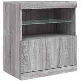  Komoda s LED svjetlima boja sivog hrasta 142,5x37x67 cm | shoptok.hr