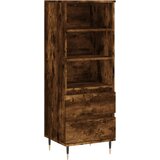  Visoka komoda boja hrasta 40x36x110 cm od konstruiranog drva Smeđa | shoptok.hr