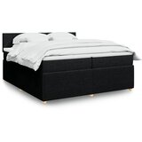 vidaXL Krevet s oprugama i madracem crni 200x200 cm od tkanine | shoptok.hr