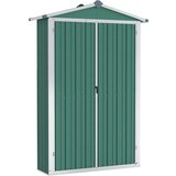 vidaXL Vrtno spremište zeleno 107,5 x 46 x 183 cm od pocinčanog čelika | shoptok.hr
