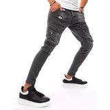 DStreet Spodnie męskie jeansowe typu bojówki czarne | Shoptok.si