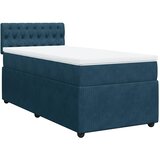 Box spring krevet s madracem plavi 90x190 cm baršunasti | shoptok.hr