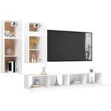 4-dijelni set TV ormarića bijeli od konstruiranog drva | shoptok.hr