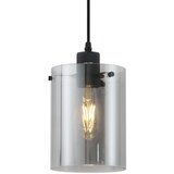 QAZQA Sodobni reflektor črn z dimnim steklom za 1-fazni sistem tirnic - Iconic Dome | Shoptok.si