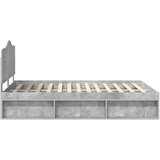  Konstrukcija postelje Beton 160 x 200 cm Masivno borovo les, (5000102274) | Shoptok.si