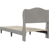  Krevetna konstrukcija Svjetlosiva 100 x 200 cm Baršun | shoptok.hr