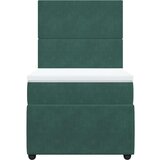vidaXL Box spring krevet s madracem tamnozeleni 90x200 cm baršunasti | shoptok.hr