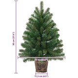 vidaXL Umestno božično drevo med 150 LED Zelena 90 cm PE in PVC | Shoptok.si