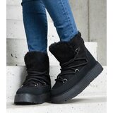  Black platform snow boots insulated with fur Andra | shoptok.hr