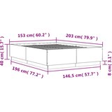  Okvir za krevet bijeli 150x200 cm konstruirano drvo | shoptok.hr