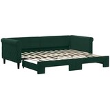  Dnevni krevet na razvlačenje tamnozeleni 90 x 200 cm baršunasti | shoptok.hr