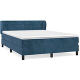 The Living Store Box spring postelja z vzmetnico temno modra 140x200 cm žamet - Box Spring Postelja, (21492966) | Shoptok.si