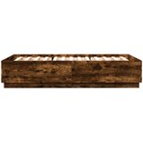  Okvir kreveta s LED svjetlima boja hrasta 150 x 200 cm drveni | Eponuda.ba